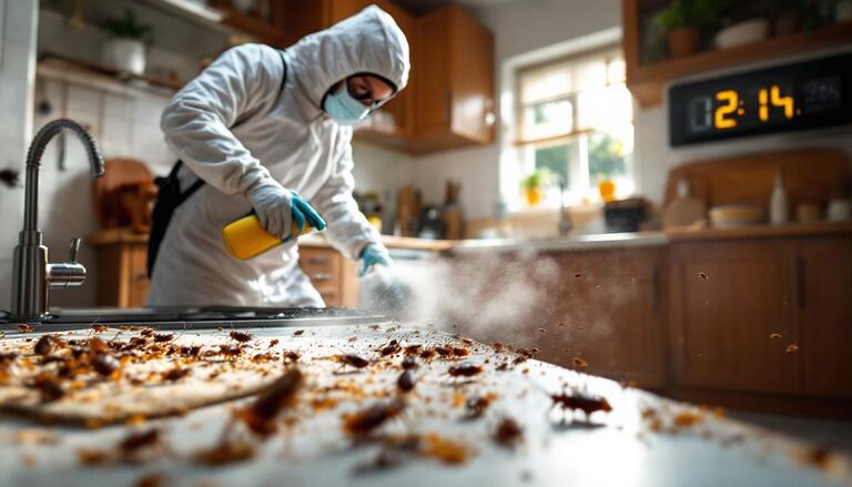 Désinsectisation cafard combien de temps : délais pour un résultat efficace